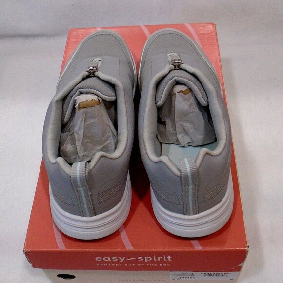 EASY SPIRIT size 9W Jovie Walking Shoes light gray fabric Zipper closure - NIB - Picture 4 of 6